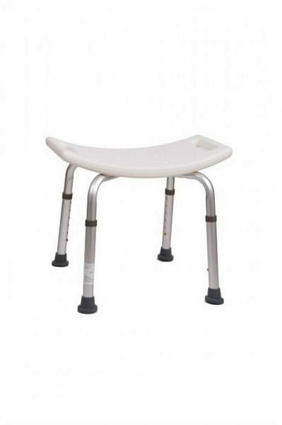 Duschbank aus Aluminium, mit ergonomischer Sitzfläche