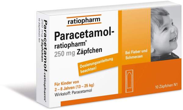 Paracetamol-ratiopharm 250 mg 10 Zäpfchen