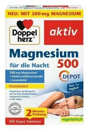 Doppelherz Magnesium 500 für die Nacht 60 Tabletten
