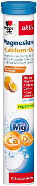 Doppelherz Aktiv Magnesium + Calcium + D3 15 Brausetabletten