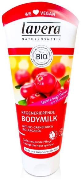 Lavera Bodymilk Bio Cranberry und Bio Arganöl 200 ml Körpermilch