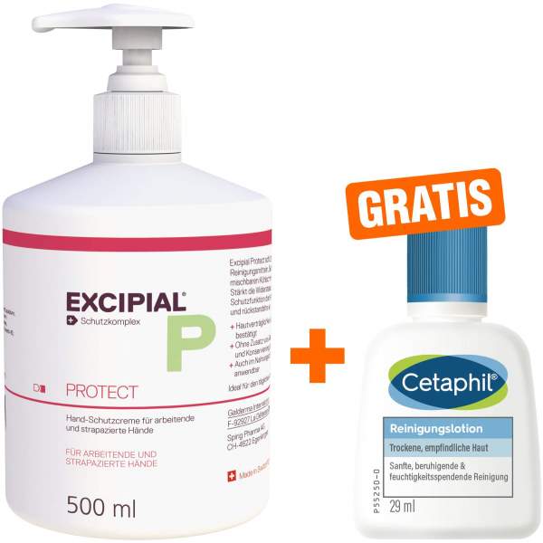 Excipial Protect 500 ml Creme + gratis Cetaphil Reinigungslotion 29 ml
