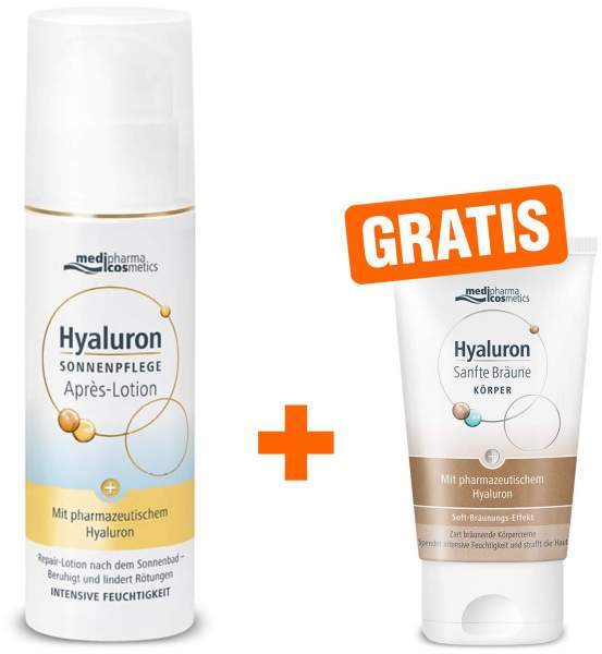 Hyaluron Sonnenpflege 150 ml Aprés Lotion + gratis Hyaluron Sanfte Bräune Körperpflege 30 ml