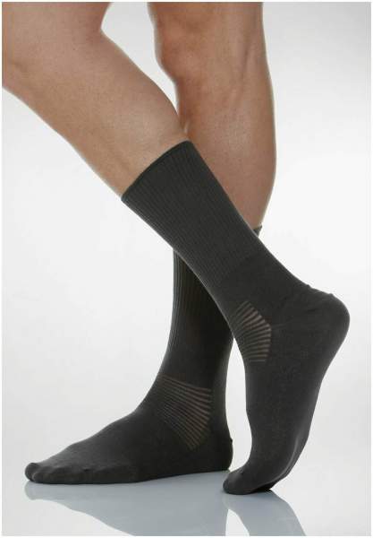 RelaxSan 550 Diabetic Socke mit X-Static-Ausrüstung 1 Paar Anthrazit Größe 43-45