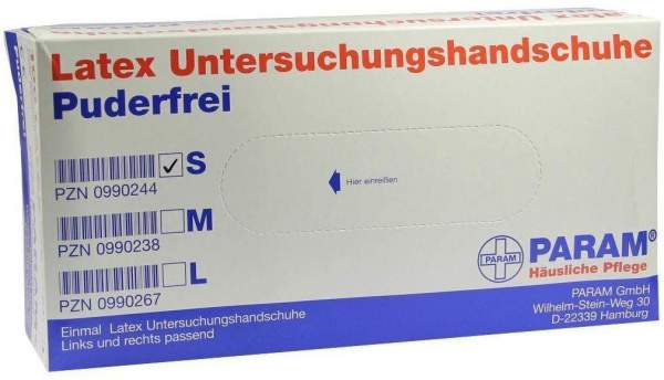 Handschuhe Einmal Latex Puderfrei S 100 Stück