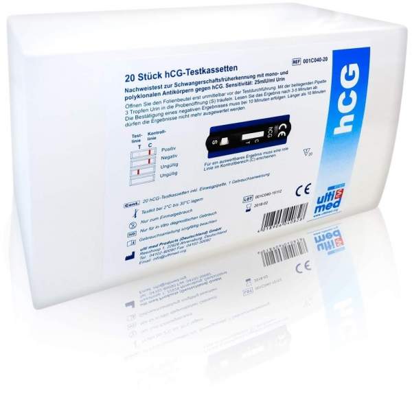 Hcg Schwangerschaftsfrühtest 20 Stück