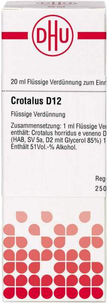 Crotalus D 12 Dilution 20 ml