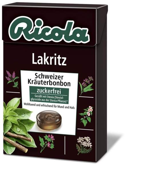 Ricola Lakritz Bonbons Zuckerfrei 50 G Box