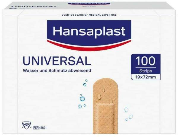 Hansaplast Universal Strips Waterresistent 19 X 72 mm 100 Pflaster