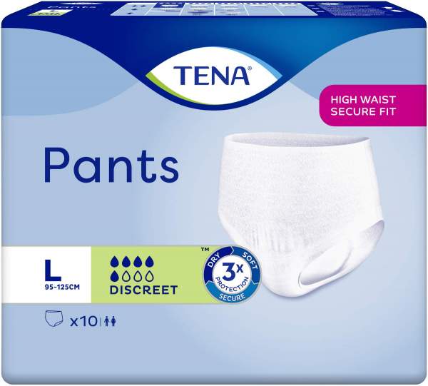Tena Pants Discreet Inkontinenz Slip Größe L 95-125cm 10 Stück