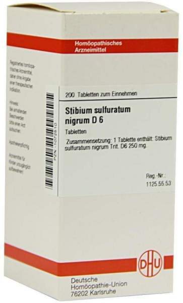 Stibium Sulfuratum Nigrum D 6 200 Tabletten