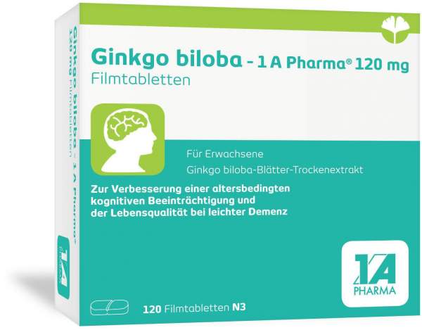 Ginkgo Biloba 1a Pharma 120 mg 120 Filmtabletten