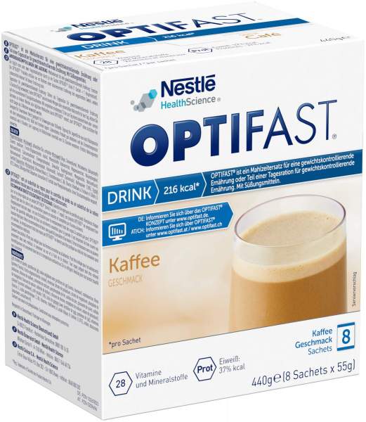 Optifast Drink Kaffee 8 X 55 g Pulver