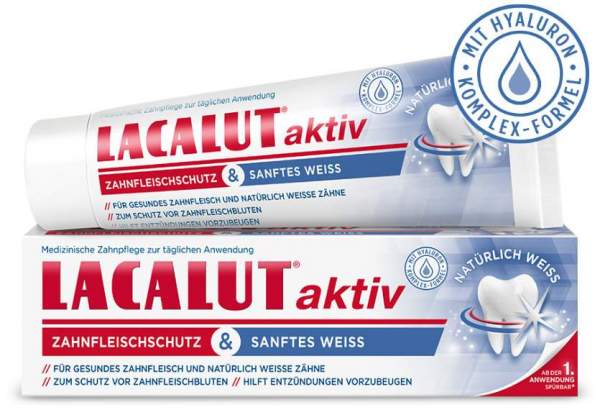 Lacalut Aktiv Zahnfleischschutz &amp; Sanftes Weiss 75 ml Zahnpasta