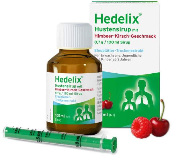 Hedelix Hustensirup mit Himbeer-Kirsch-Geschmack 100 ml