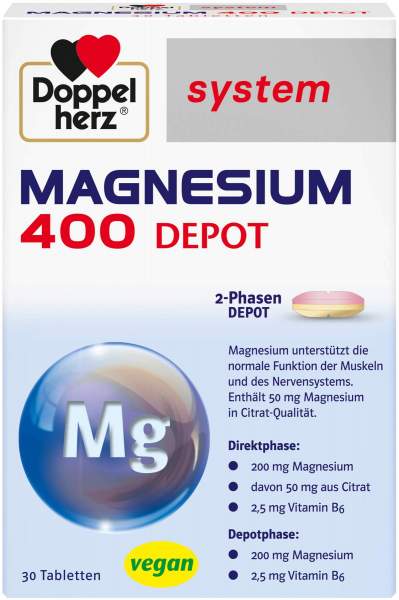 Doppelherz System Magnesium 400 Depot 30 Tabletten