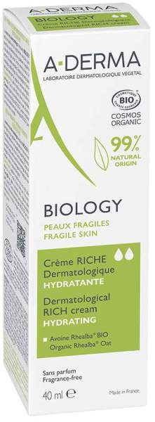 Aderma Biology Feuchtigkeitscreme reichhaltig 40 ml