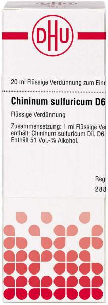 Dhu Chininum Sulfuricum D6 Dilution 20 ml
