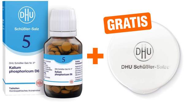 DHU Schüßler-Salz Nr. 5 Kalium phosphoricum D6 200 Tabletten + gratis Tablettendose 1 Stück