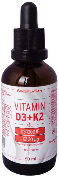 Vitamin D3-K2 1000 I.E. Tropfen zum Einnehmen 50 ml