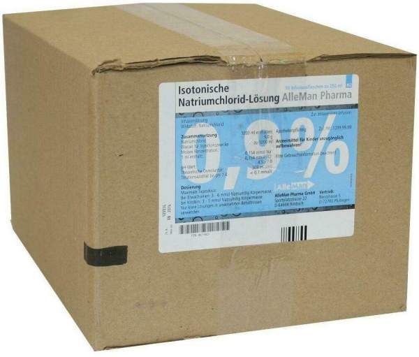 Kochsalzlösung 0,9% Plastikflasche 10x250 ml Infusionslösung