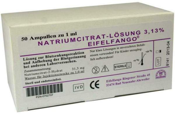 Natrium Citricum 3,13% 50 X 1 ml Ampullen