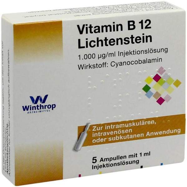 Vitamin B12 1000 µg Lichtenstein Ampullen 5 X 1 ml