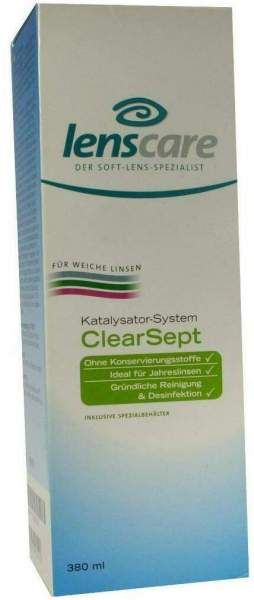 Lenscare Clearsept 380 ml + Behälter 1 Kombipackung