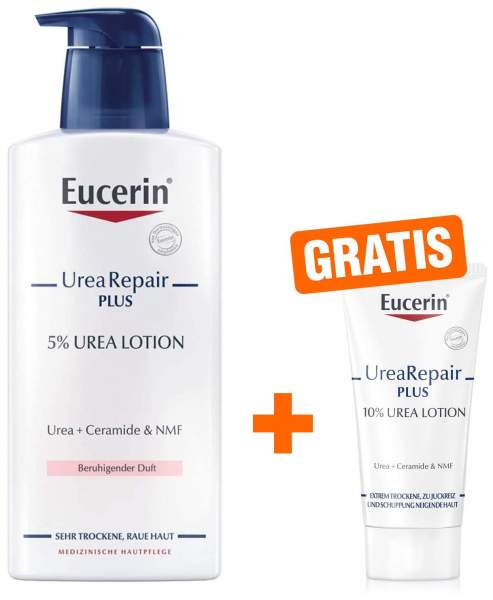 Eucerin UreaRepair Plus Lotion 5 % mit Duft 400 ml + gratis UreaRepair Plus Lotion 10% Urea 20 ml