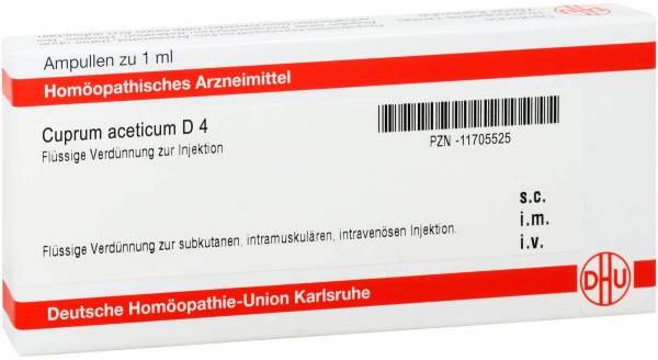 Cuprum Aceticum D 4 Ampullen 8 X 1 ml