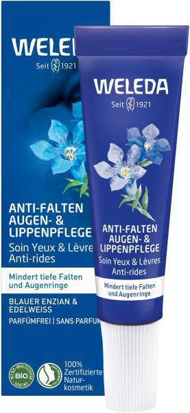 Weleda Anti-Falten Augen- &amp; Lippenpflege Blauer Enzian &amp; Edelweiß 10 ml