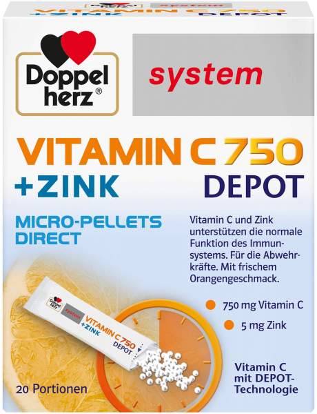 Doppelherz Vitamin C 750 Depot system 20 Pellets