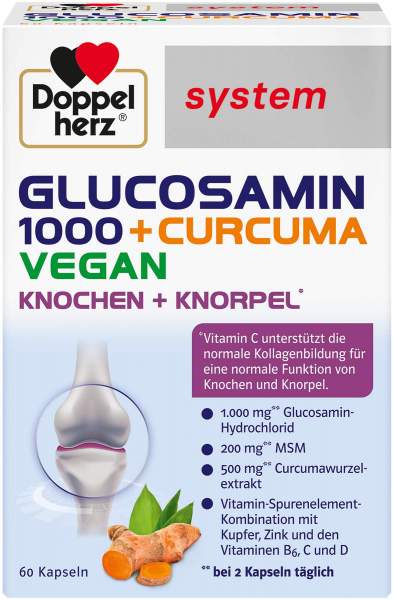 Doppelherz Glucosamin 1000 + Curcuma Vegan 60 Kapseln