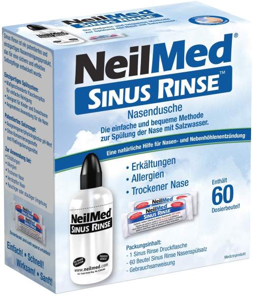 Neilmed Sinus Rinse Nasendusche + Nasenspülsalz 60 Dosierbeutel