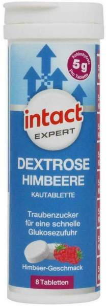 Intact Expert Dextrose Himbeere 8 Kautabletten