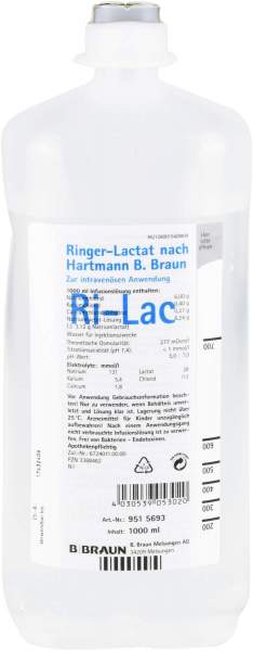 Ringer Lactat Nach Hartmann B.Braun Ecoflasche Plus 10 X 1000...