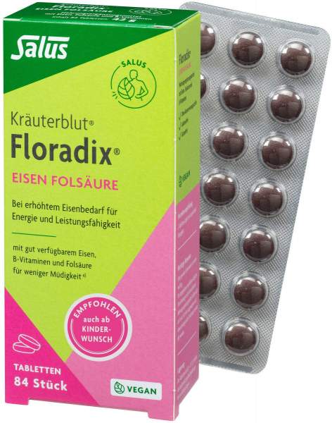 Floradix Eisen Folsäure Tabletten 84 Stück