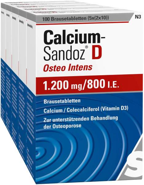Calcium Sandoz D Osteo Intens 1200 mg-800i.E. Brausetabletten