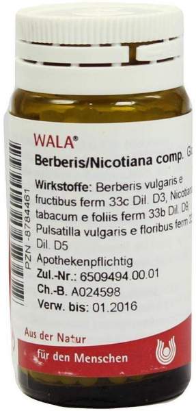 Wala Berberis Nicotiana comp. 20 g Globuli