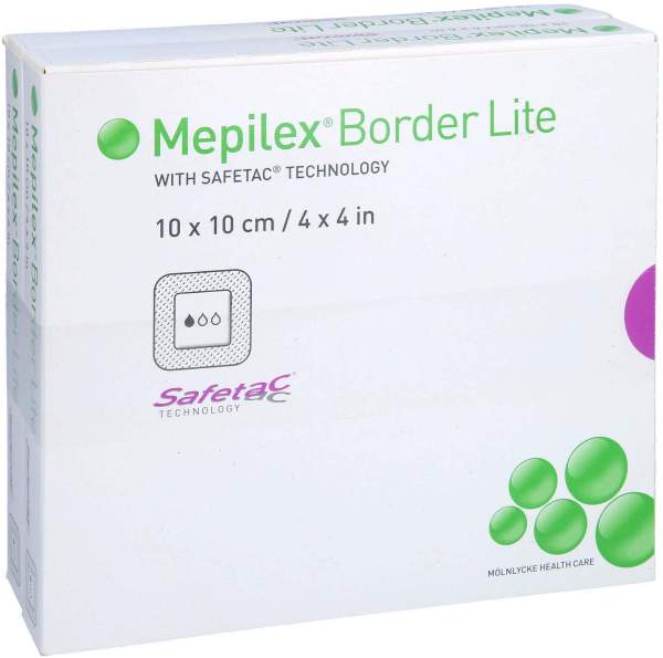 Mepilex Border Lite 10 Schaumverbände 10 X 10 cm Steril