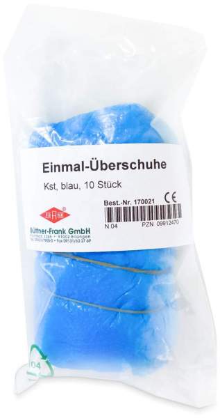 Einmal Überschuhe Kunststoff Blau 10 Stück