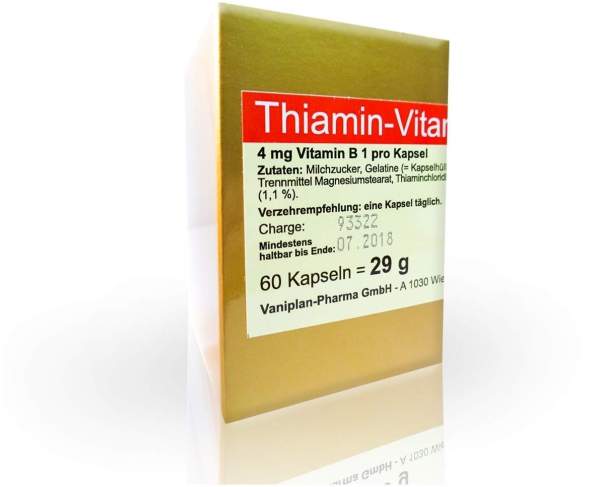Thiamin Vitamin B1 60 Kapseln