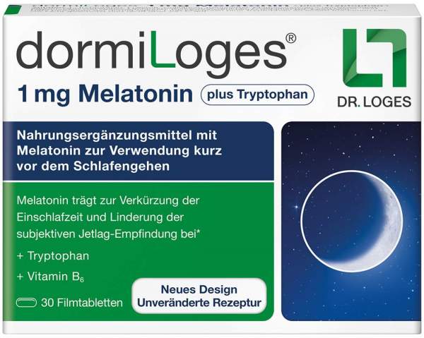 Dormiloges 1 mg Melatonin Plus Tryptophan 30 Filmtabletten