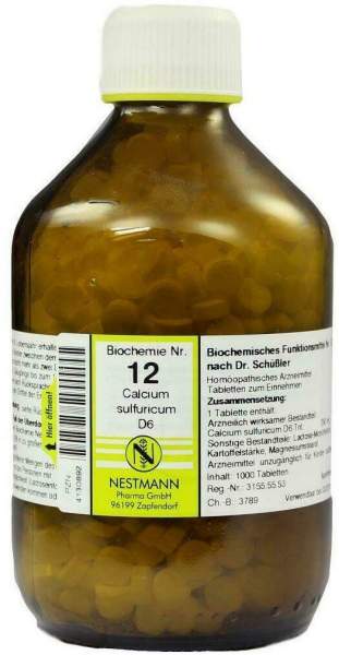 Biochemie 12 Calcium Sulfuricum D 6 1000 Tabletten