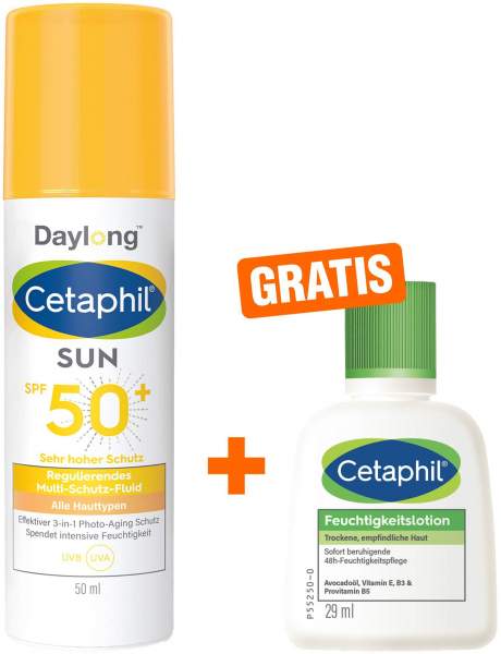 Cetaphil Sun Daylong SPF 50+ reg. MS - Fluid Gesicht 50 ml + gratis Feuchtigkeitslotion 29 ml