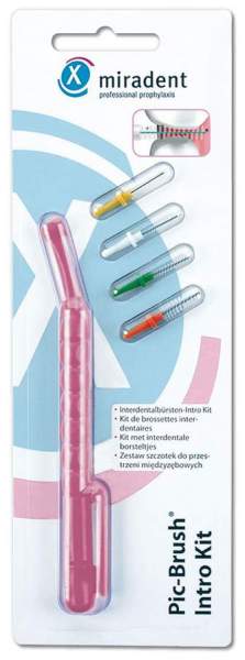 Miradent Interdentalbürsten-Set Pic-Brush Pink Farbig