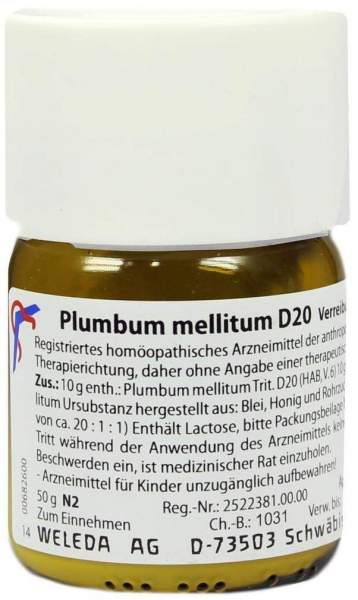 Weleda Plumbum mellitum D20 50 g Trituration