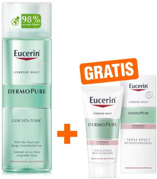 Eucerin DermoPure Gesichts-Tonic 200 ml + gratis Triple Effect Reinigungsgel 5 ml