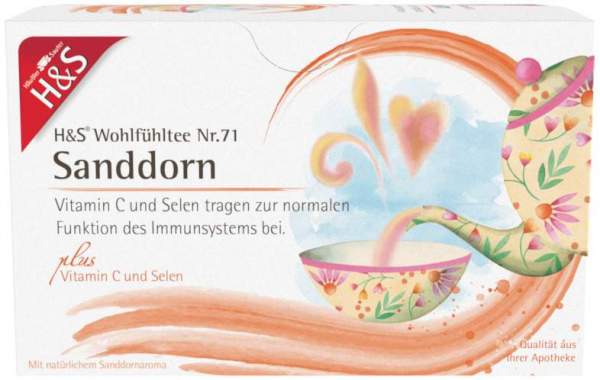 H&amp;S Sanddorn Mit Vitamin C und Selen Filterbeutel 20 X 2,5 G