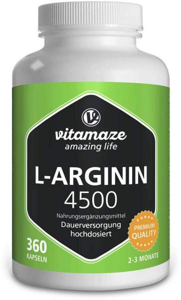 L-Arginin Hochdosiert 4.500 mg 360 Kapseln